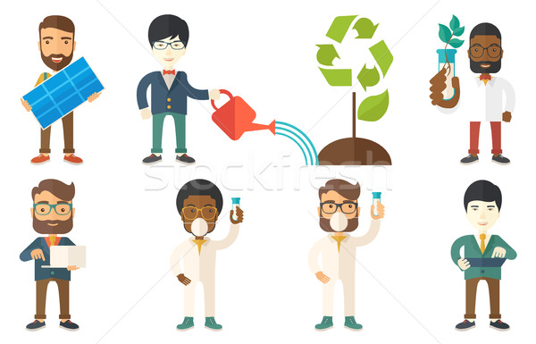 Vecteur écologie homme [[stock_photo]] © RAStudio