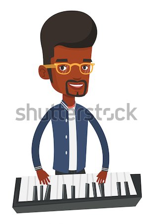 男 演奏 ピアノ 男性 ピアニスト 小さな ストックフォト © RAStudio