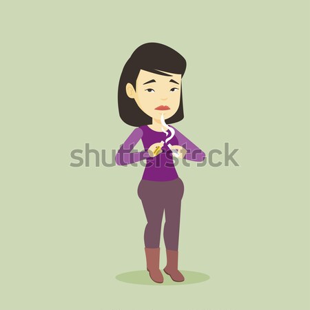 Insurance agent protecting model of the house. Stock photo © RAStudio