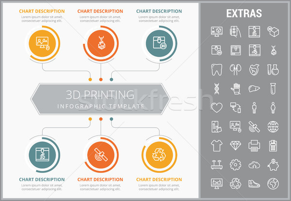 3D 印刷 信息圖表 模板 分子 圖標 商業照片 © RAStudio