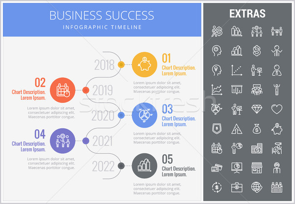 Business success infographic template and elements Stock photo © RAStudio