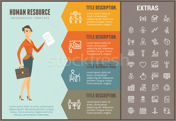 Human resource infographic template and elements. Stock photo © RAStudio