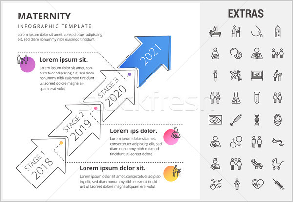 Stock photo: Maternity infographic template, elements and icons