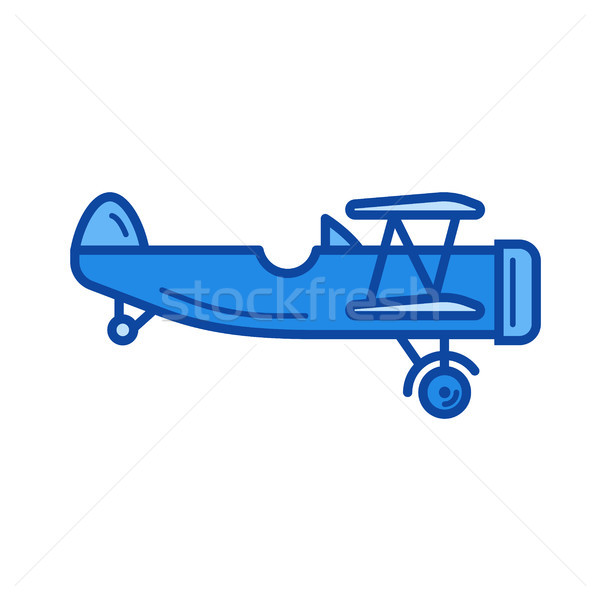 Vintage plane line icon. Stock photo © RAStudio