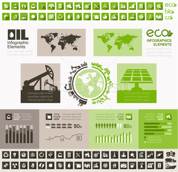 Oil Industry Infographic Template Stock photo © RAStudio