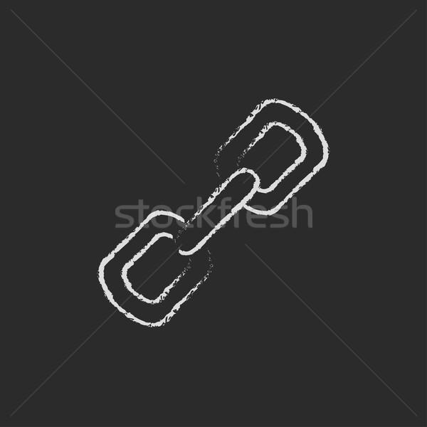 Métal chaîne lien craie dessinés à la main [[stock_photo]] © RAStudio