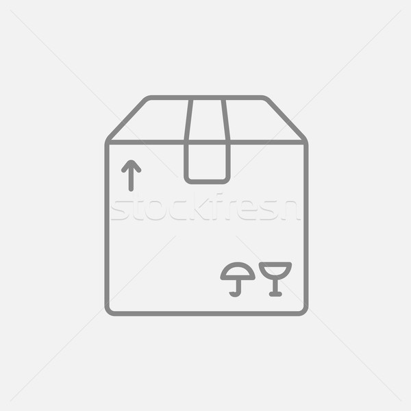Carton package box line icon. Stock photo © RAStudio