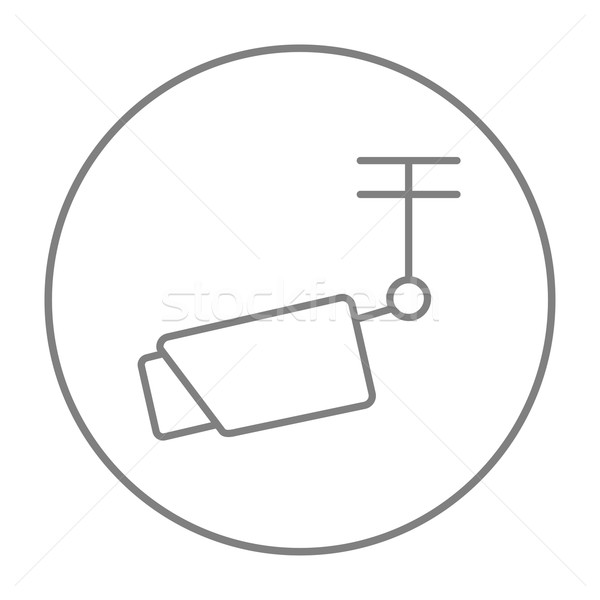 Outdoor surveillance camera line icon. Stock photo © RAStudio