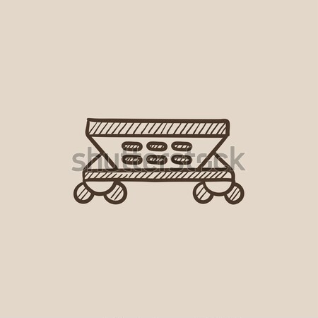 Cargo wagon line icon. Stock photo © RAStudio