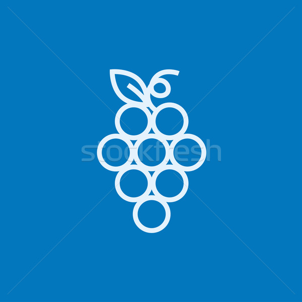 Foto stock: Monte · uvas · linha · ícone · teia