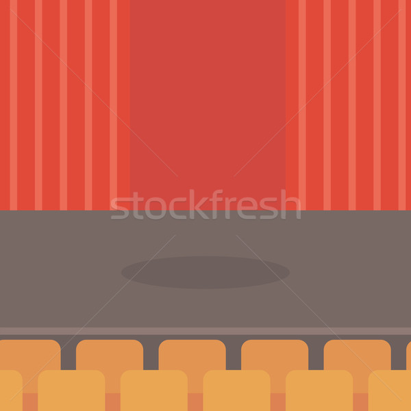 Theater stage with curtains, seats and spotlight. Stock photo © RAStudio