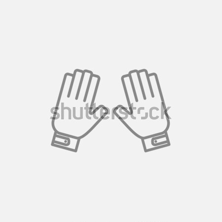 [[stock_photo]]: Moto · gants · croquis · icône · vecteur · isolé