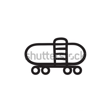Ferrocarril cisterna boceto icono vector aislado Foto stock © RAStudio