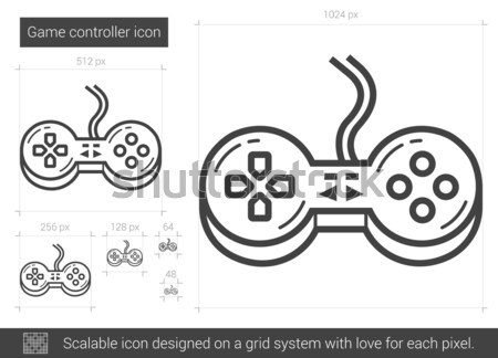 Game controller line icon. Stock photo © RAStudio