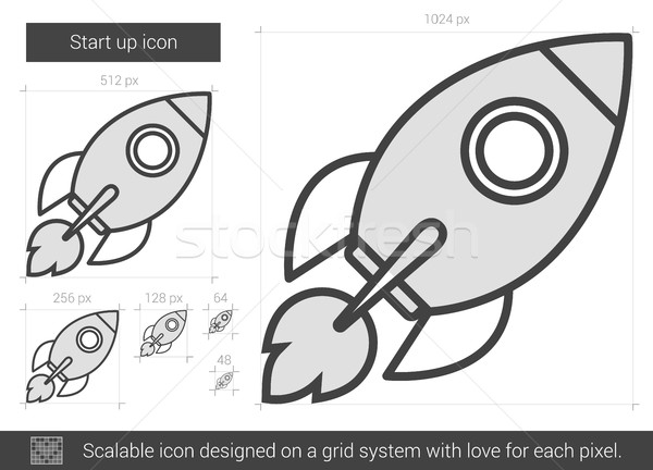 Start up line icon. Stock photo © RAStudio