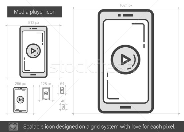 Media player line icon. Stock photo © RAStudio