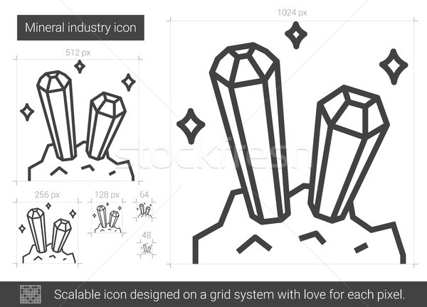 Mineral industrie linie icoană vector izolat Imagine de stoc © RAStudio