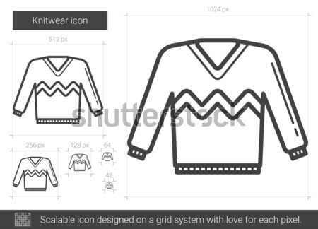 Knitwear line icon. Stock photo © RAStudio