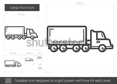 Cargo truck line icon. Stock photo © RAStudio