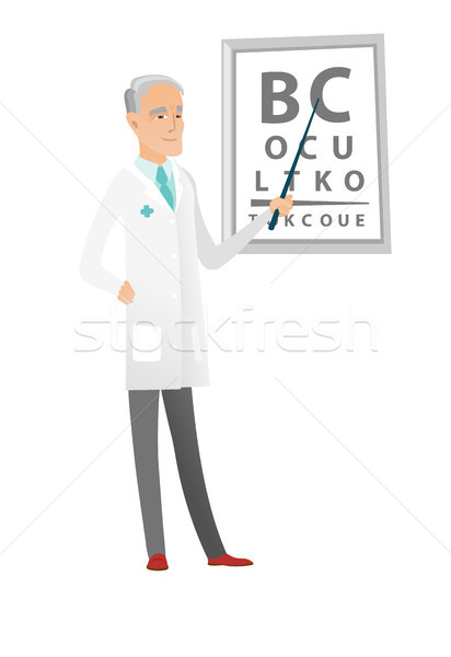 Caucásico oculista médico pie Foto stock © RAStudio