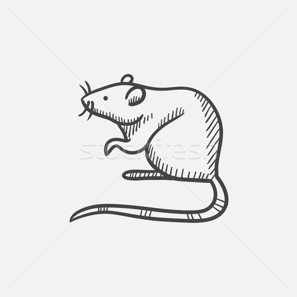 Stock photo: Mouse sketch icon.