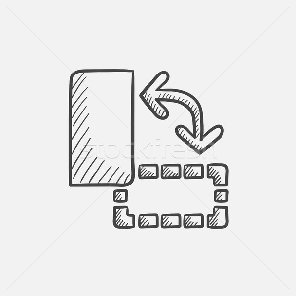 Page orientation sketch icon. Stock photo © RAStudio