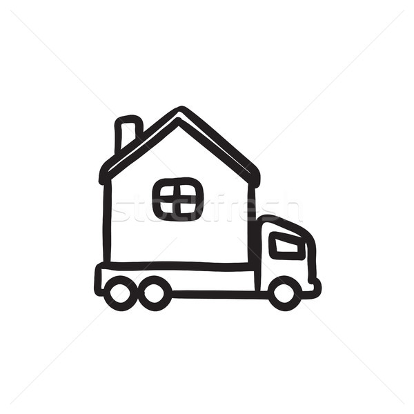 Motorhome sketch icon. Stock photo © RAStudio