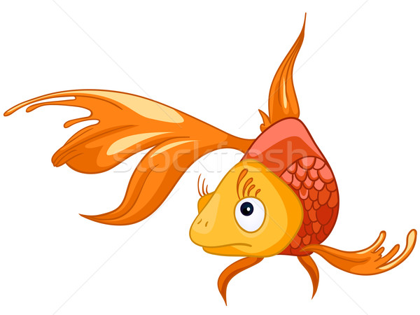 Stock foto: Zeichentrickfigur · Fisch · isoliert · weiß · Vektor · Baby