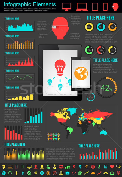 IT Industry Infographic Elements Stock photo © RAStudio
