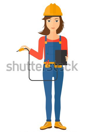 Electrician with electrical equipment. Stock photo © RAStudio