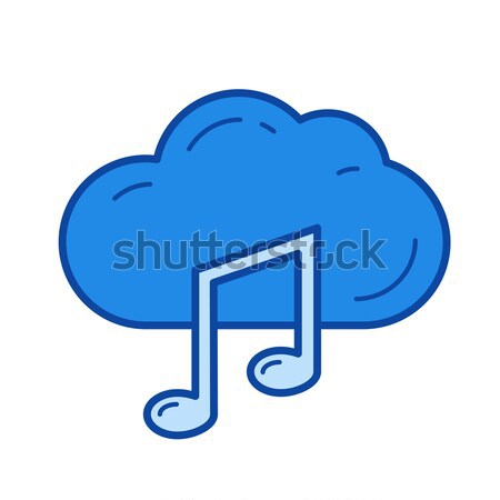 Cloud music line icon. Stock photo © RAStudio