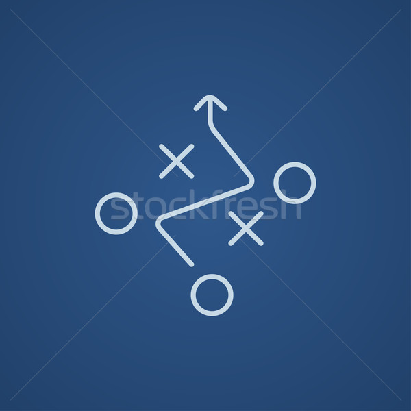 Stock photo: Tactical plan line icon.