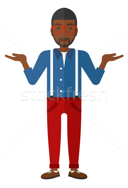 Foto stock: Hombre · pie · abierto · armas · vector