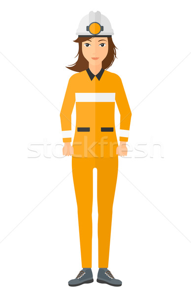 Confident miner in hardhat. Stock photo © RAStudio