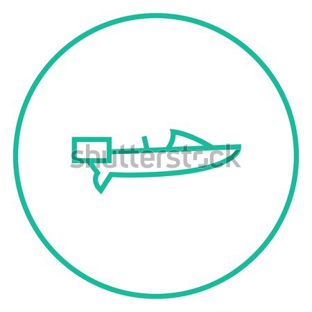 Stock photo: Motorboat line icon.