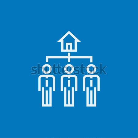 Three real estate agents line icon. Stock photo © RAStudio