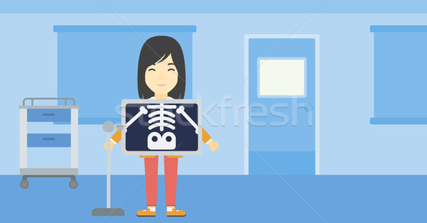 Patient during x ray procedure vector illustration Stock photo © RAStudio