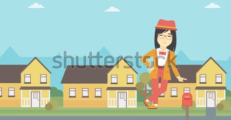 Real estate agent offering house. Stock photo © RAStudio