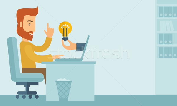 Businessman working. Stock photo © RAStudio