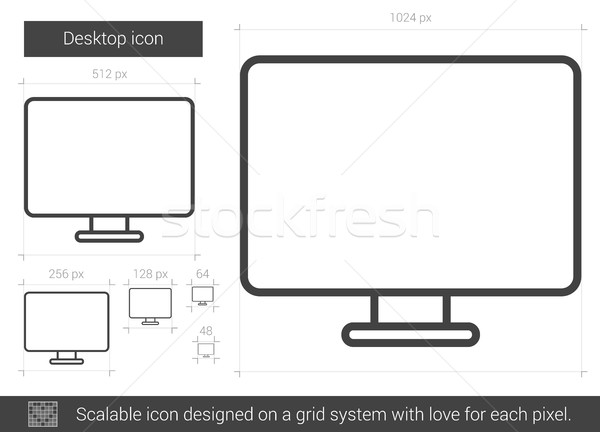 Desktop line icon. Stock photo © RAStudio