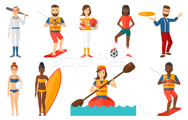 Stock photo: Vector set of sport characters.