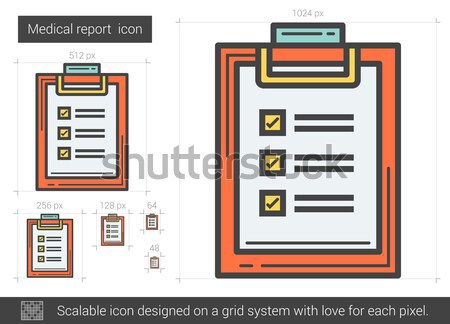 Medical report line icon. Stock photo © RAStudio