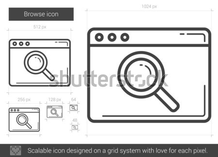 Browse line icon. Stock photo © RAStudio