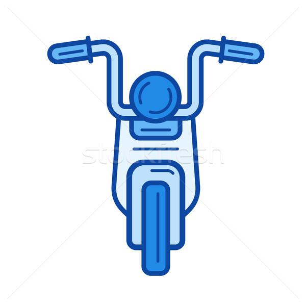 Cruiser motorcycle line icon. Stock photo © RAStudio