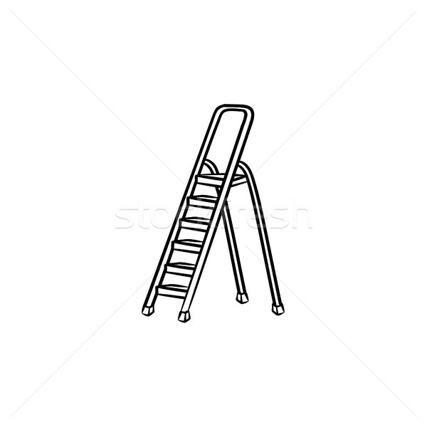 Stepladder hand drawn sketch icon. Stock photo © RAStudio
