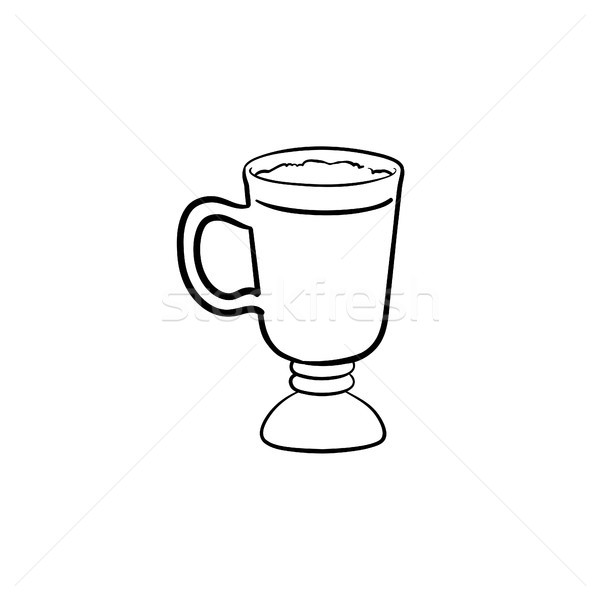 Coffee latte hand drawn sketch icon. Stock photo © RAStudio