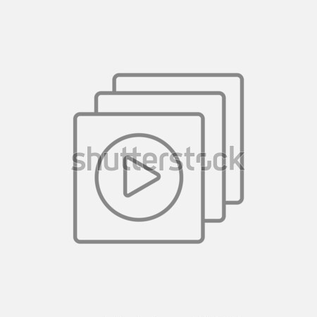 Media player thin line icon Stock photo © RAStudio