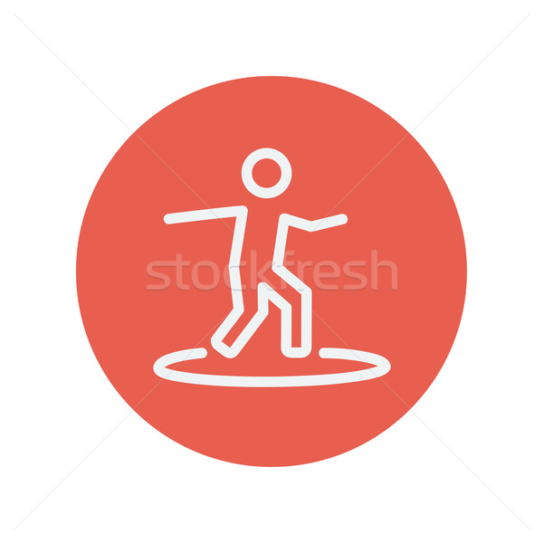 Stock photo: Surfing board thin line icon