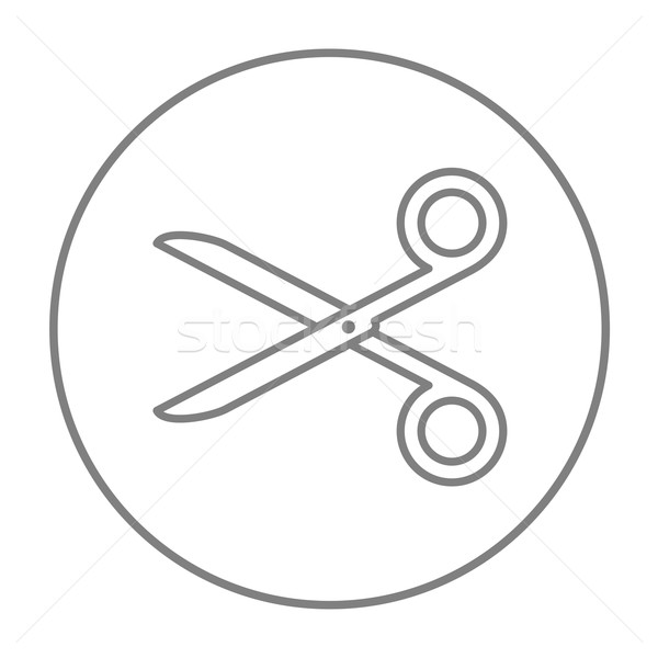 Scissors line icon. Stock photo © RAStudio
