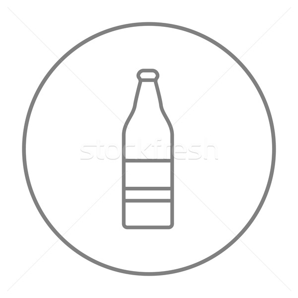 Foto stock: Vidrio · botella · línea · icono · web · móviles
